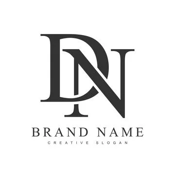 DN trendy logotype template. Initial letter d and n classic font style. Cre.. Stock Illustration