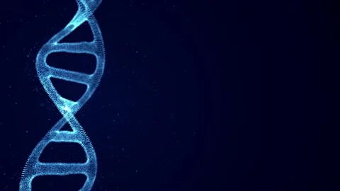 DNA 3D animation on dark background. Stock Footage 146110616