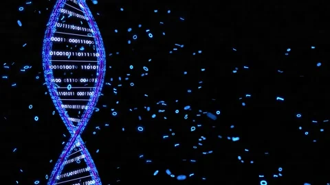 DNA 3D animation, Science and medicine concepts, Binary DNA molecule Stock Footage 260876113