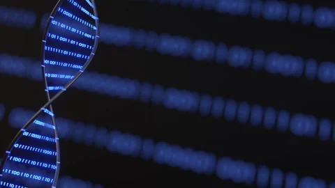 DNA 3D animation, Science and medicine concepts, Binary DNA molecule Stock Footage 260876156