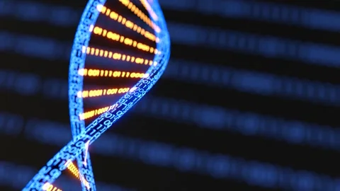 DNA 3D animation, Science and medicine concepts, Binary DNA molecule Stock Footage 260876207