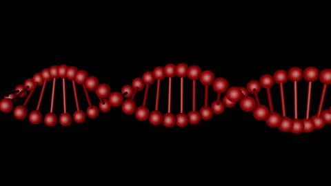 DNA 3d on black background Stock Illustration