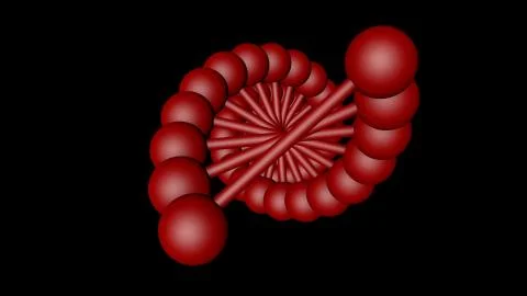 DNA 3d on black background Stock Illustration