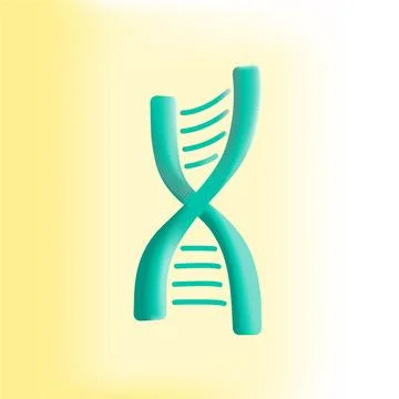 DNA 3d graphic, flat illustration for pharmacy medical business marketing Stock Illustration