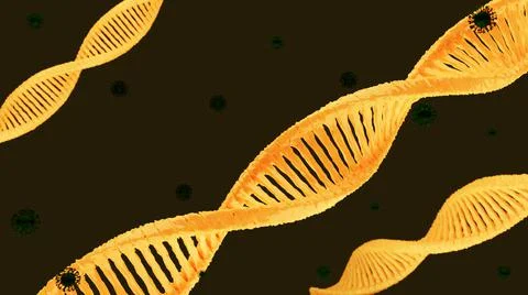 DNA 3D render science or medical background Stock Illustration