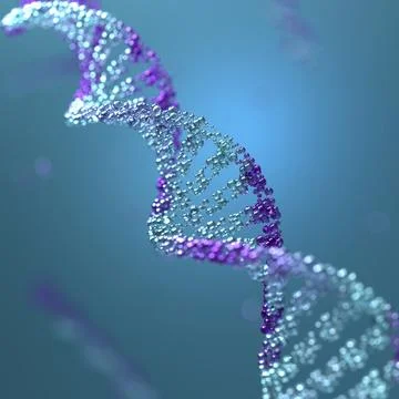 DNA 3D render science or medical background, DNA. molecule structure, Medic.. Stock Illustration