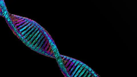 DNA 3D render science or medical background, DNA. molecule structure Stockillustratie