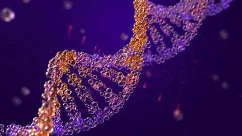 DNA 3D render science or medical background, DNA. molecule structure Stockillustratie