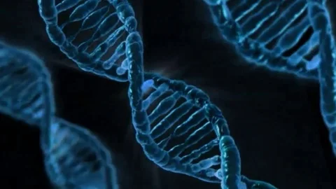 DNA 5 s. loop animation with alpha matte Stock Footage 98247119