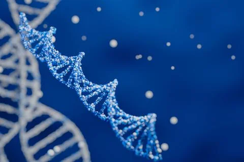 DNA Abstract 3d polygonal DNA molecule chemistry biology or gene cell conce.. Stock Illustration