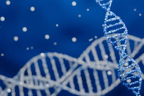 DNA Abstract 3d polygonal DNA molecule chemistry biology or gene cell conce.. Stock Illustration