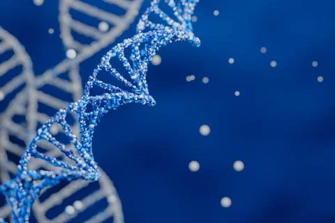 DNA Abstract 3d polygonal DNA molecule chemistry biology or gene cell conce.. Stock Illustration