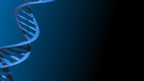 DNA. Abstract 3d polygonal wireframe DNA molecule helix spiral. Stock Illustration