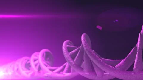 DNA. Abstract 3d polygonal wireframe DNA molecule helix spiral. Stock Illustration