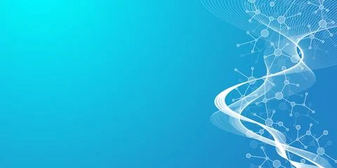 DNA Abstract Background Structure For Science Research and Gene genetic Stock Illustration