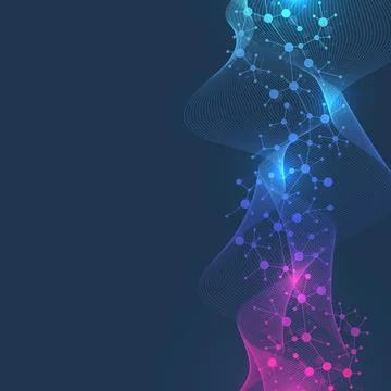 DNA Abstract Background Structure For Science Research and Gene genetic Stock Illustration