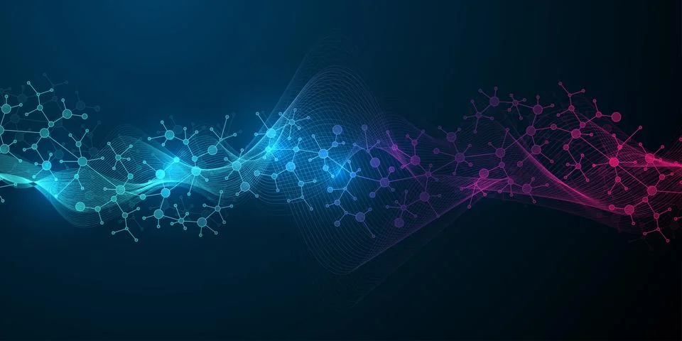 DNA Abstract Background Structure For Science Research and Gene genetic Stock Illustration