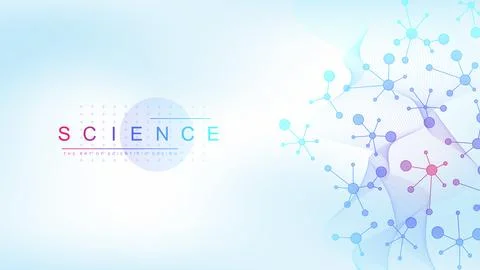 DNA Abstract Background Structure For Science Research and Gene genetic Stock Illustration