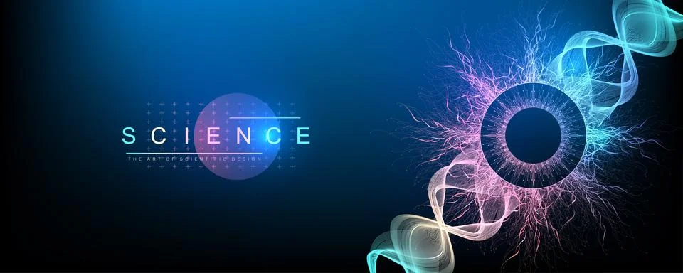 DNA Abstract Background Structure For Science Research and Gene genetic Stock Illustration