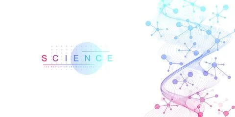 DNA Abstract Background Structure For Science Research and Gene genetic Stock Illustration