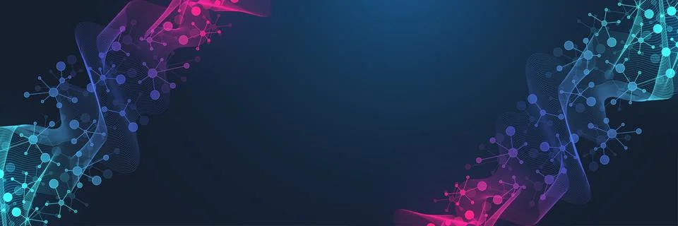 DNA Abstract Background Structure For Science Research and Gene genetic Stock Illustration