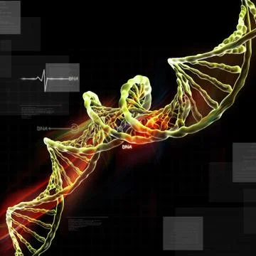 DNA in abstract design. Stock Illustration