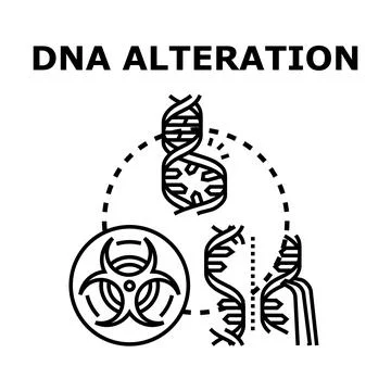 Dna alteration and gene modification vector illustration Stock Illustration