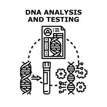 Dna analysis and testing laboratory research concept Stock Illustration