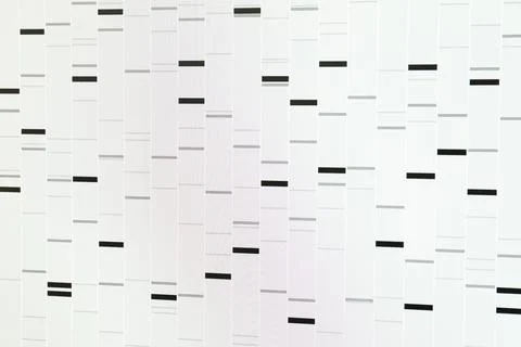 DNA analysis. Data with genetic information as background, closeup Stock Photos