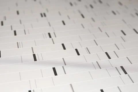 DNA analysis. Data with genetic information as background, closeup Stock Photos