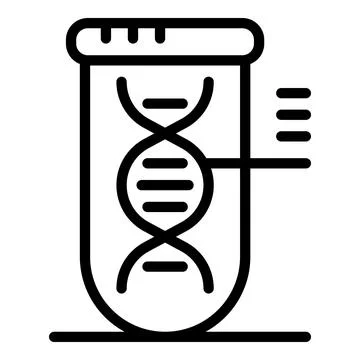 Dna analysis processing in test tube, genetic research experiment Stock Illustration