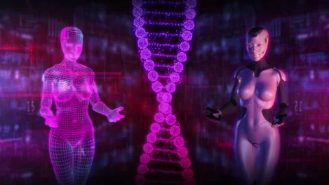 DNA analysis using digital processing by artificial intelligence. Stock Footage 282056864