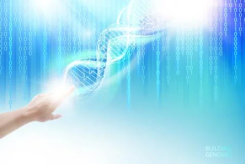 DNA and bigdata. イラスト素材