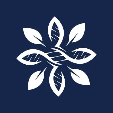 DNA And Leaf Logo Stock Illustration
