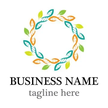 DNA And Leaf Logo Stock-Illustration