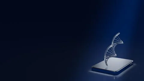 The DNA and Mobile for Sci or technology concept 3d rendering. Stock Illustration