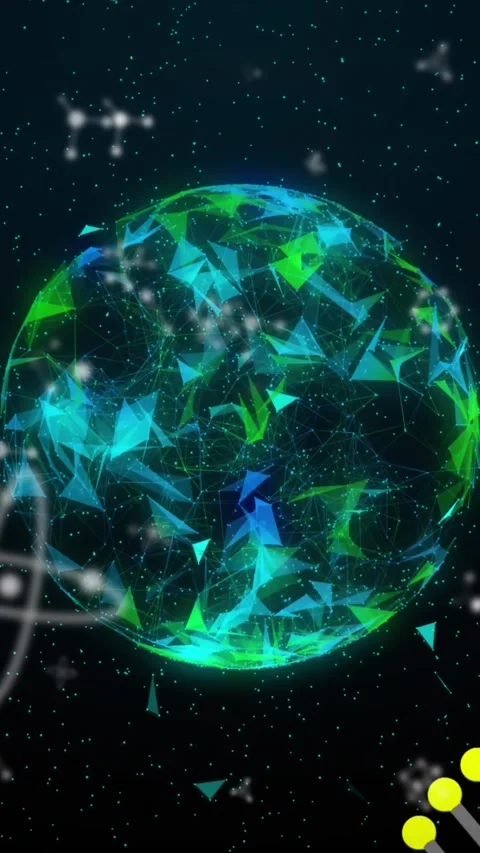 DNA and molecular structure moving over globe of plexus network against black Stock Footage 323783457