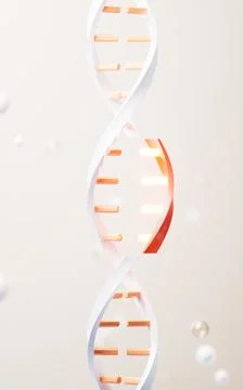 DNA and mutation with biological concept, 3d rendering. Stock Illustration