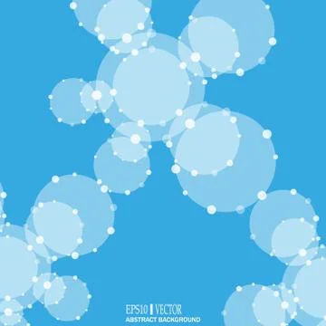 DNA and neurons vector. Molecular structure. Connected lines with dots. Genetic Stock Illustration