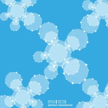 DNA and neurons vector. Molecular structure. Connected lines with dots. Genetic Stock Illustration