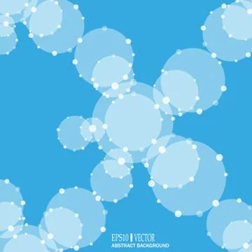 DNA and neurons vector. Molecular structure. Connected lines with dots. Genetic Stock Illustration