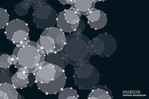 DNA and neurons vector. Molecular structure. Connected lines with dots. Genetic Stock Illustration