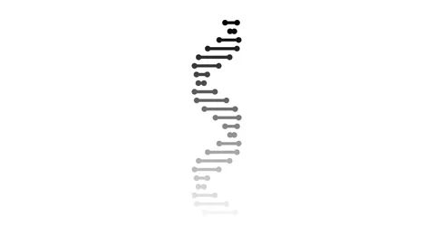 DNA animation negative color on white background Stock Footage 277183223