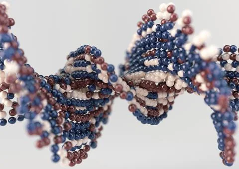 DNA Atom Model Stock Illustration