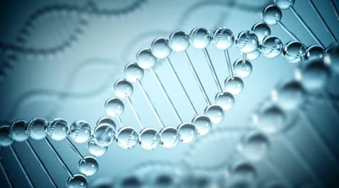 DNA Background - 3D illustration Stock Illustration