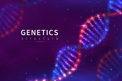 Dna background. Genetics structure, biology technology. 3d human genome dna Illustration