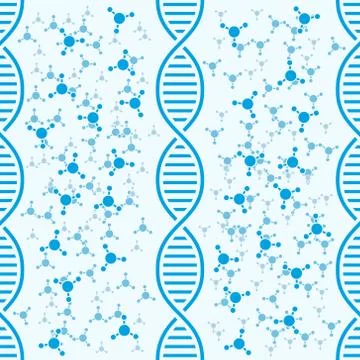 DNA background with molecules Ilustración de archivo