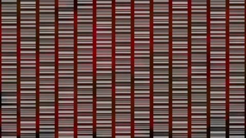 DNA  barcodes scattering across screen.  DNA barcoding 3d animation render Stock Footage 149389964