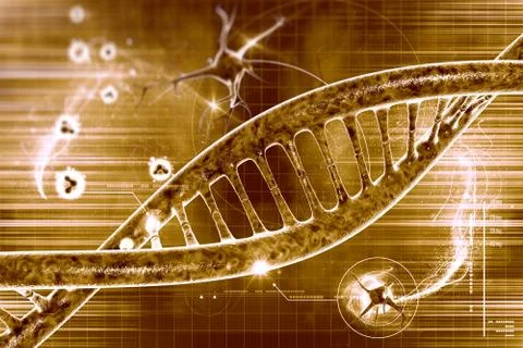 Dna in beautiful background Stock Illustration