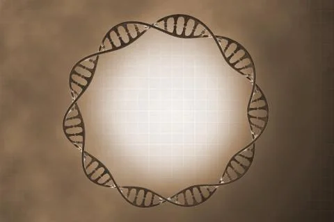 Dna in beautiful background Stock Illustration